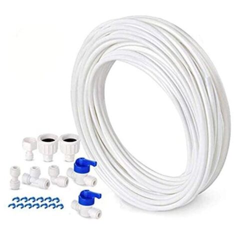 Bardusch-Tuyau d'alimentation en eau de 10 m en Polyéthylène basse densité (PE-LD) - Kit de connexion pour réfrigérateur double porte de style européen - 6,3 mm de diamètre (1/4)