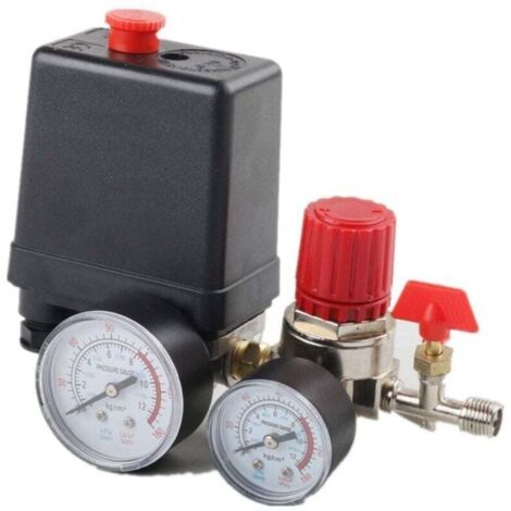 Bardusch-Compresseur d'air pressostat valve pressostat compresseur d'air avec manomètre régulateur (1/4)