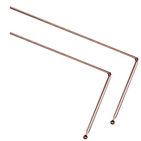 Bardusch-Baguettes de Sourcier en Cuivre Pur 99,9 pour Divination et Détection d'Énergies 2 Pièces (1/4)