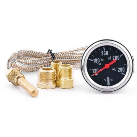 Bardusch-Jauge de Température d'Eau Mécanique 52 mm 12V 50-140℃ 130-280℉ avec Capteur (1/4)
