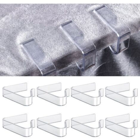 Bardusch-8pcs Pince à Nappe Plastique Transparente, Porte-Nappe Pour Table d'Épaisseur 1,7-3,5cm - Noël, Fête, Mariage d'Intérieur et d'Extérieur (1/4)