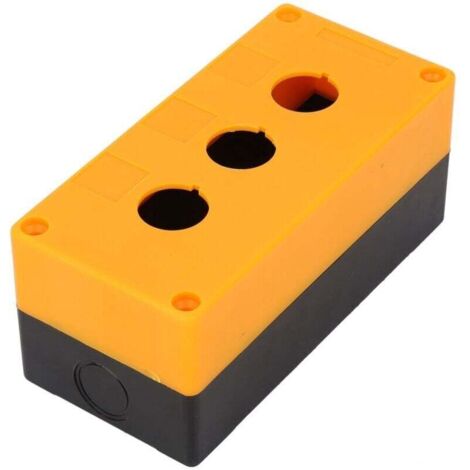 Bardusch-Boîtier de protection étanche pour interrupteur à bouton-poussoir à trois trous BX3 22 mm (jaune) (1/4)