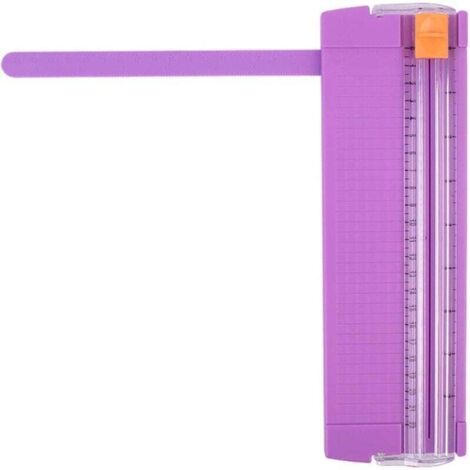 Bardusch-Coupe Papier, Massicot Portable Outils Remplaçable Lame Massicot Guillotine, Violet Massicot Scrapbooking pour Couper du Coupons, Photos, Etiquettes (1/4)