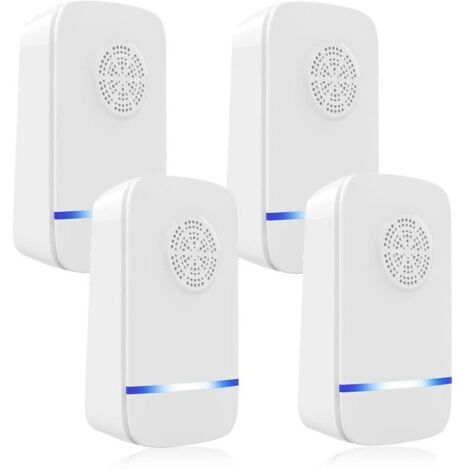 Bardusch-Répulsif antiparasitaire à ultrasons, pièges à souris anti-insectes électroniques 4 paquets pour l'intérieur, plug-in répulsif contre les moustiques et les araignées, répulsif efficace contre (1/4)