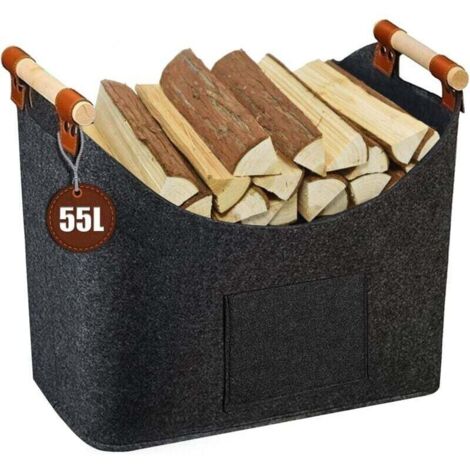 Bardusch-XL Log Basket Felt Basket for Extra Large Firewood Felt as Shopping Basket, Wood, Newspaper or Firewood (1/4)