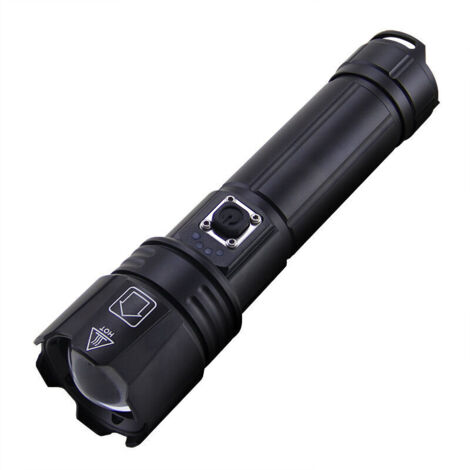 Bardusch-Torche LED Super Lumineux Zoomable Etanche Rechargeable 5 Modes pour Camping Chasse Police Militaire (1/5)