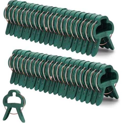 Bardusch-50 Pieces Clips de Support pour Plantes, Clips Tomates Reutilisable pour Plante Grimpantes, Attache Jardin Clip Plante Grimpante pour Fixation de Roses, Tomates (1/4)