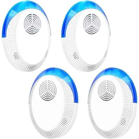 Bardusch-Répulsif antiparasitaire à ultrasons, pièges à souris anti-insectes électroniques 4 paquets pour l'intérieur, plug-in répulsif contre les moustiques et les araignées, répulsif efficace contre (1/4)