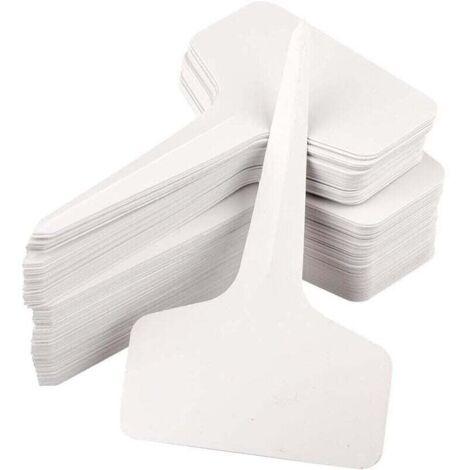 Bardusch-Lot de 100 marqueurs et étiquettes pour plantes, petits outils, accessoires de jardin, 6 cm x 10 cm (blanc) (1/4)