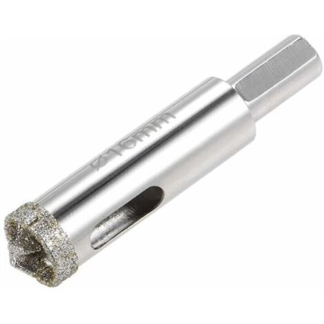 Bardusch-Foret diamanté pour scie cloche à verre avec foret de centrage pour verre, céramique, porcelaine et carrelage 16 mm (1/3)