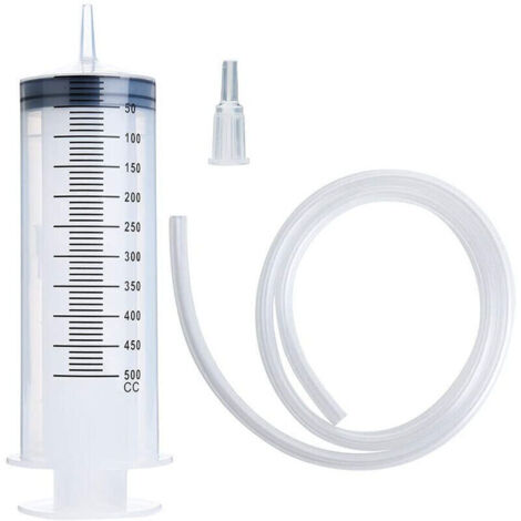Bardusch-Grand tube de seringue en plastique de 500 ml avec capuchon et adaptateur de tube (1/4)
