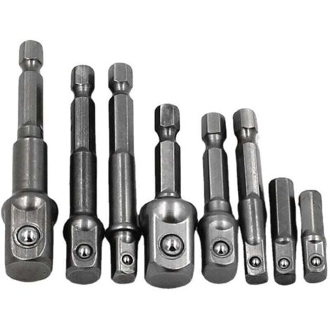 Bardusch-Pièce de rechange pour M.C. 8 pièces pour tournevis, clé, tige d'extension en acier au chrome vanadium, tige hexagonale, jeu de forets, adaptateur de douille durable pour bricolage (1/4)