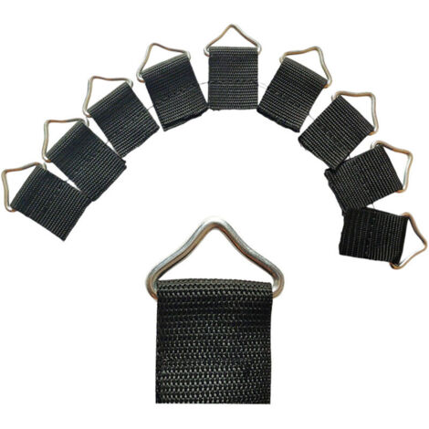 Bardusch - 10 boucles triangle métal haute résistance pour réparation trampoline, anneaux V-rings remplacement (1/4)