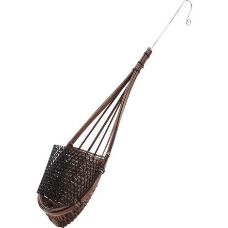 Bardusch - Panier suspendu en bambou tressé à la main pour orchidées, idéal pour treillis, gazebo, intérieur et extérieur. (1/4)