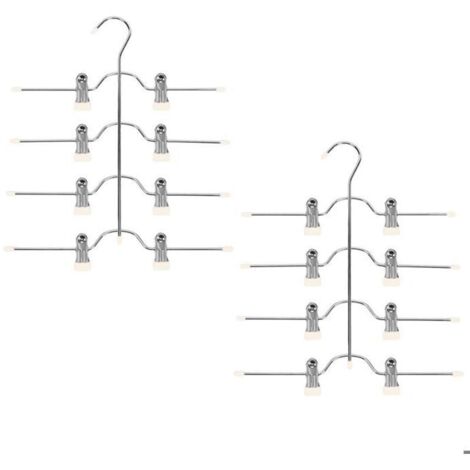 Bardusch - Cintre pantalons peu encombrant cintre jupes multiples avec pinces pour pantalons et jupes Label