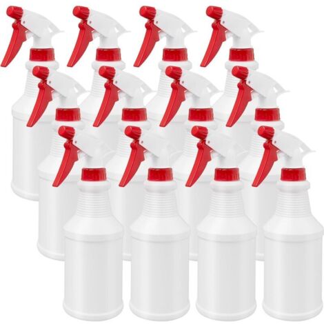 Bardusch - Lot de 12 Bouteilles Spray Plastique 500ml Rechargeables, Vaporisateur Vide avec Buse Réglable Jet/Brume, Bouteille Étanche pour Nettoyage, Cuisine, Salle de Bain, Jardin, Usage Domestique (1/4)