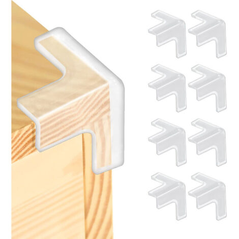 Bardusch - Lot de 8 protège-coins T pour meubles, sécurité bébé, couvre angles pointus tables (1/4)