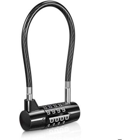 Bardusch - Cadenas Code 4 Chiffres, Cadenas à Combinaison, Cadenas de Sécurité avec corde en alliage flexible, Cadenas Valise (1/4)