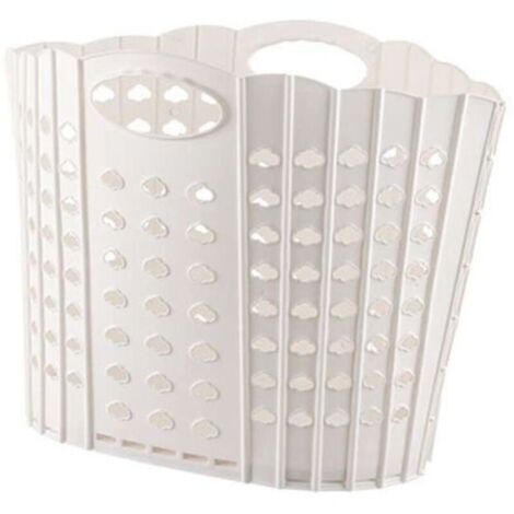 Bardusch - Panier à linge - Blanc - Pliable - 35x27x27 cm - Matériau PP - Multifonctionnel (1/4)