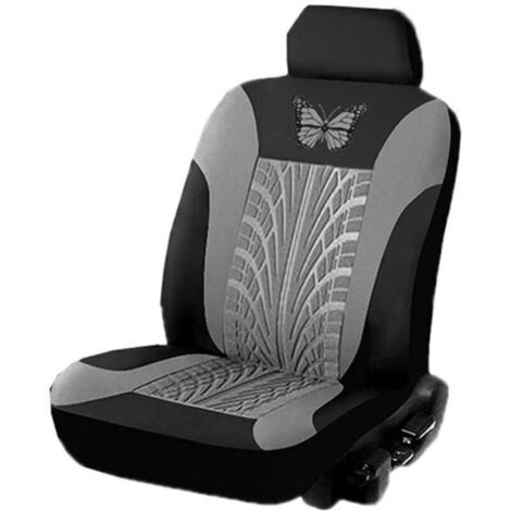 Bardusch - Housse Siege Voiture  Ensemble de Housses de Siège Auto Universelle  Couvre Sieges pour Avant et Arrière  Lot de 2 Gris (1/4)