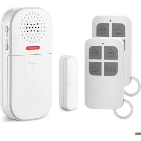Bardusch - Alarme de Porte et Fenêtre, 2 Télécommandes, 130dB Sirène, Volume Réglable, Alarme à 5 Modes De Fonction, Capteur de Sécurité Ma (1/4)