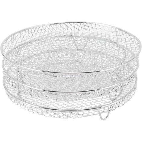 Bardusch - Grilles empilables acier inoxydable 3 pièces, déshydrateur friteuse à air, qualité alimentaire (1/4)