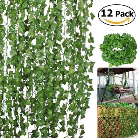 Bardusch - 12pcs 200cm Simulation Plantes Vert Lierre Feuille Faux Raisin Vigne Artificielle Fleur Chaîne Décoration (1/4)
