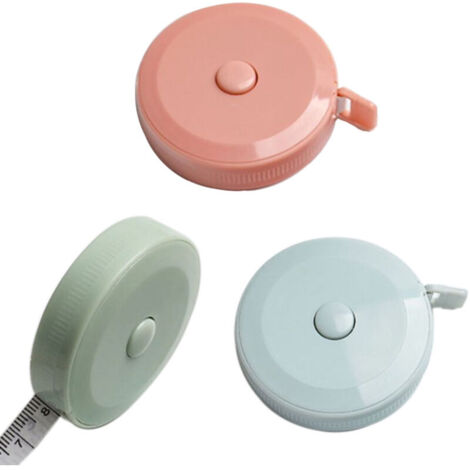 Bardusch - Lot de 3 mètres ruban souples rétractables pour la mesure du corps, des tissus et de la couture, double face, rétractables (1/5)