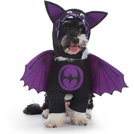 Bardusch - Déguisement d'Halloween en coton citrouille, vêtements de cosplay chauve-souris pour animaux de compagnie, t-shirt pour petits chiens, tenues mignonnes pour chiens, pulls d'automne pour chi (1/5)