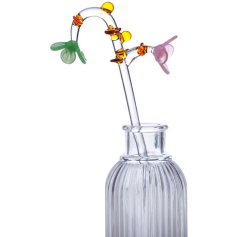 Bardusch - Bouquet de fleurs en verre soufflé à la main, ornement décoratif pour le bureau, la maison ou une fête. (1/5)