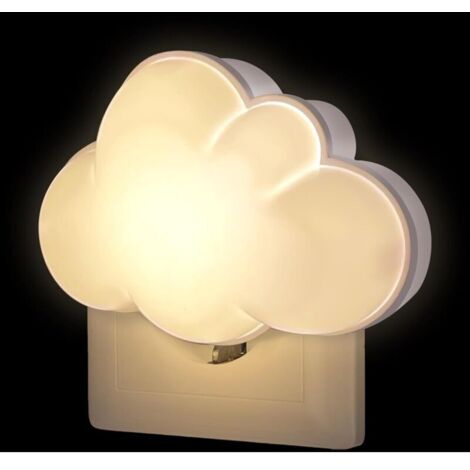 Bardusch - Veilleuse Enfant Prise LED Nuage Lampe de Nuit Automatique Veilleuse Bebe Murale Lampe de Chevet Decoration Chambre Nouveau-né (1/4)