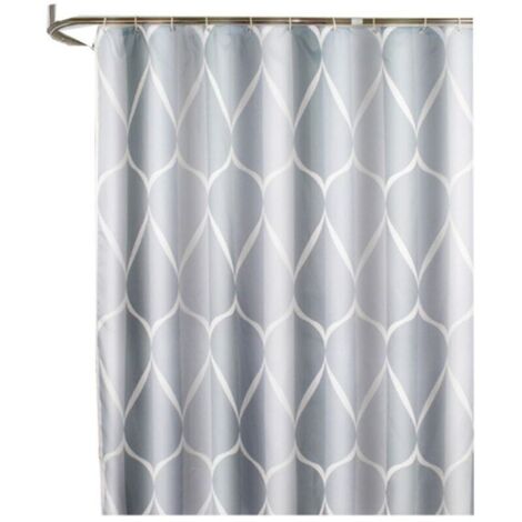 Bardusch - Rideau de douche, rideau de bain en polyester imperméable et anti-moisissure pour salle de bain ou baignoire, 200 x 200 cm (1/4)