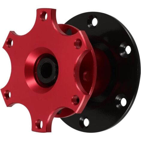 Bardusch - Base de Roue de Course Voiture Pilotage Déconnexion du Volant Outil de dégagement Rapide Volant à dégagement Rapide Adaptateur de Volant Alliage d'aluminium Rouge (1/5)