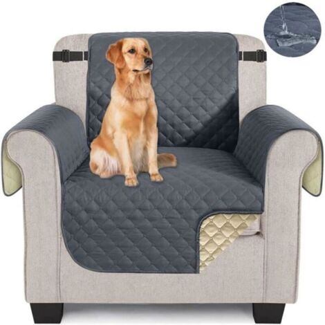 Bardusch - Housse de canapé 1 places 170170cm imperméable Protection pour Animaux domestiques Contre l\'usure avec bande élastique Gris (1/4)