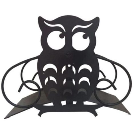 Bardusch - Support de tuyau - - Hibou - Métal solide - Décoration murale - 27 x 20 cm (1/4)