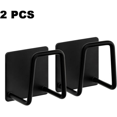 Bardusch - Lot de 2 porte-éponges sans perçage – fixation étanche en acier inoxydable (1/4)