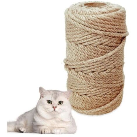 Bardusch - Corde arbre à chat - JUTE - 6mm - 50m - Naturelle - Multifonctionnelle (1/4)