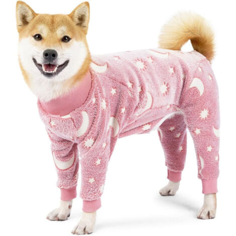 Bardusch - Pyjama pour chien, combinaison en flanelle chaude et douce, avec jambes, pour chien et chat. (1/5)