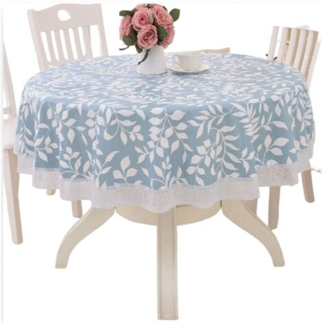 Bardusch - Nappe ronde en vinyle PVC imperméable, facile à nettoyer, résistante aux taches d’huile, idéale cuisine et barbecue (1/4)