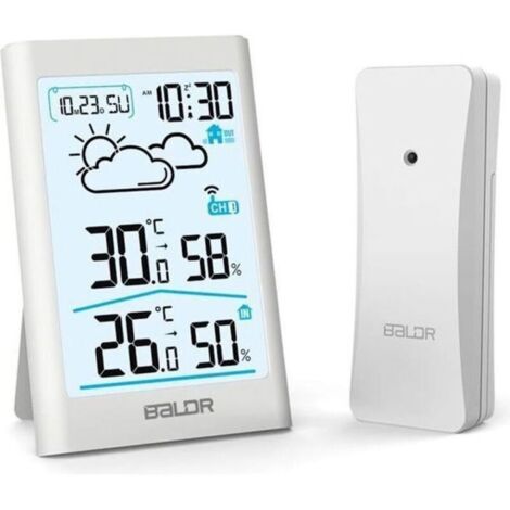 Bardusch - STATION METEO - BAROMETRE Station Météo sans fil BALDR B0341 - Horloge HD Écran 20s Rétro-éclairage - Distance de 80m (1/4)