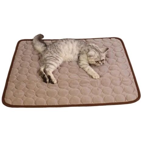 Bardusch - Coussin frais en soie glacée pour animaux domestiques, polyvalent pour niche, voiture ou salon (1/4)