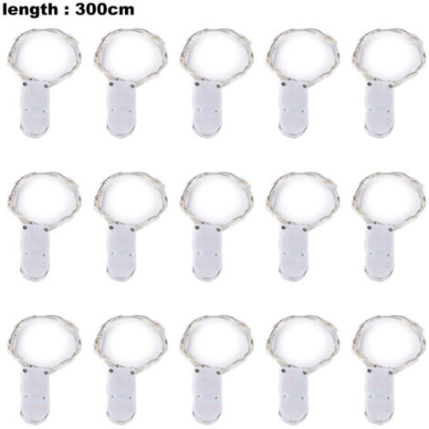 Bardusch - Guirlande lumineuse féérique de 15 pièces, 30 LED, 3 m, alimentée par piles, idéale pour mariages, décorations, fêtes et Noël....... (1/5)