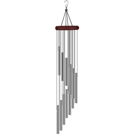Bardusch - Carillon à vent en métal - 12 tubes en alliage d\'aluminium - Blanc (1/4)