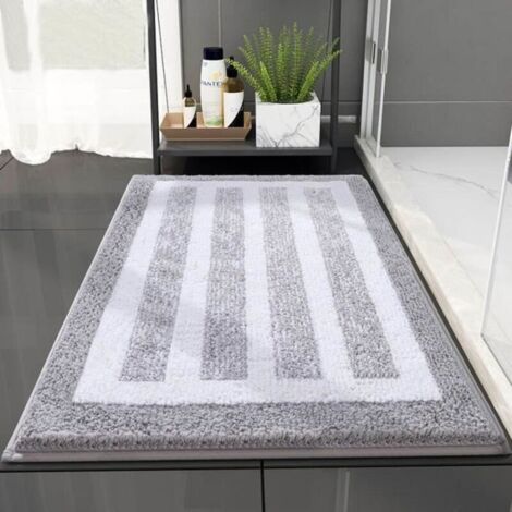 Bardusch - Tapis d\'entrée de salle de bain en peluche Gris 40x60 cm (1/3)