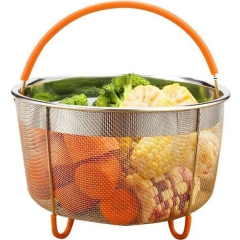 Bardusch - panier vapeur,Acier Inoxydable Panier à Vapeur,Panier Vapeur 6L,avec Poignée,pour Cuisson Vapeur Multifonction Accessoires Cookeo