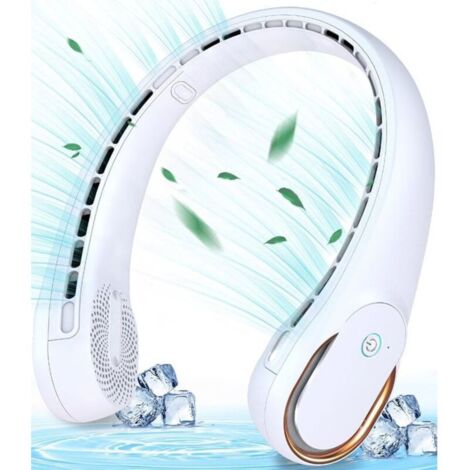 Bardusch - Ventilateur de cou sans pales, ventilateur personnel de refroidissement portable, ventilateurs de cou portables USB 4000 mAh rechar (1/4)