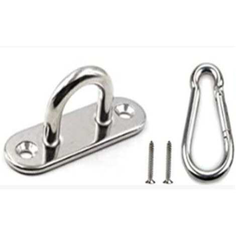 Bardusch - Plaque à Oeil en Acier Inoxydable, 4 Pièces, Anneau de Fixation 5mm pour Bateau, Plafond, Mural, Balançoire, Hamac Marine (1/5)
