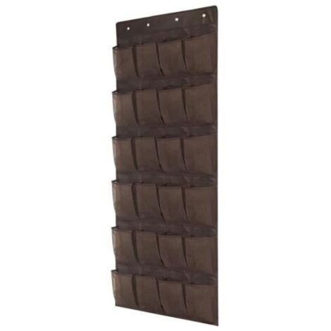 Bardusch - Range Chaussures - INSFITY - Suspendu Sur la Porte en Tissu Non Tissé - 24 Poches - Marron (1/4)