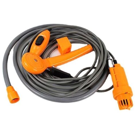 Bardusch - Kit de seau pliant de douche extérieure Portable, douche de Camping 12V, douche extérieure alimentée par allume-cigare (1/4)
