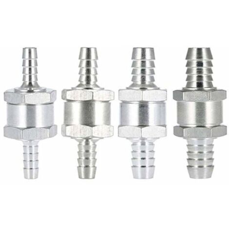 Bardusch - Clapet anti-retour(4 pièces) de retour de carburant en aluminium à sens unique (6 8 10 12mm) pour Essence Diesel Huile Car (1/4)